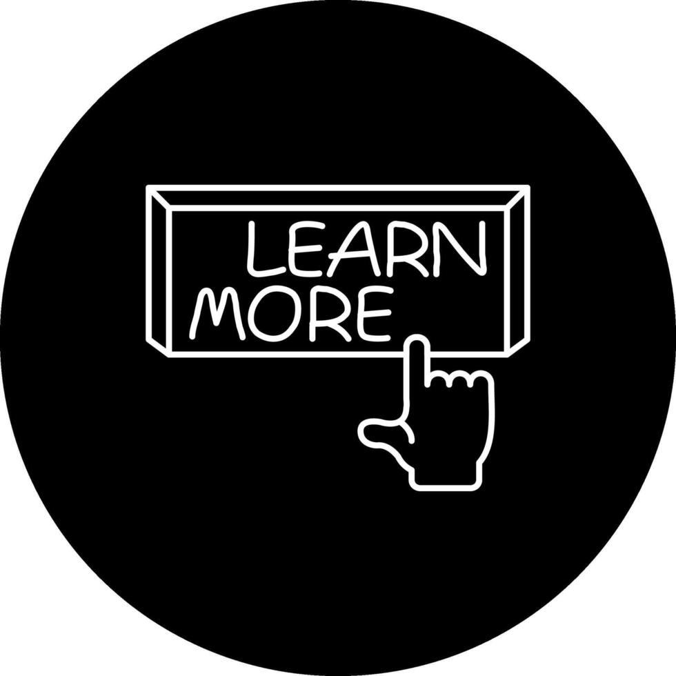 aprender más dedo grifo botón funcional web gráfico objeto vector