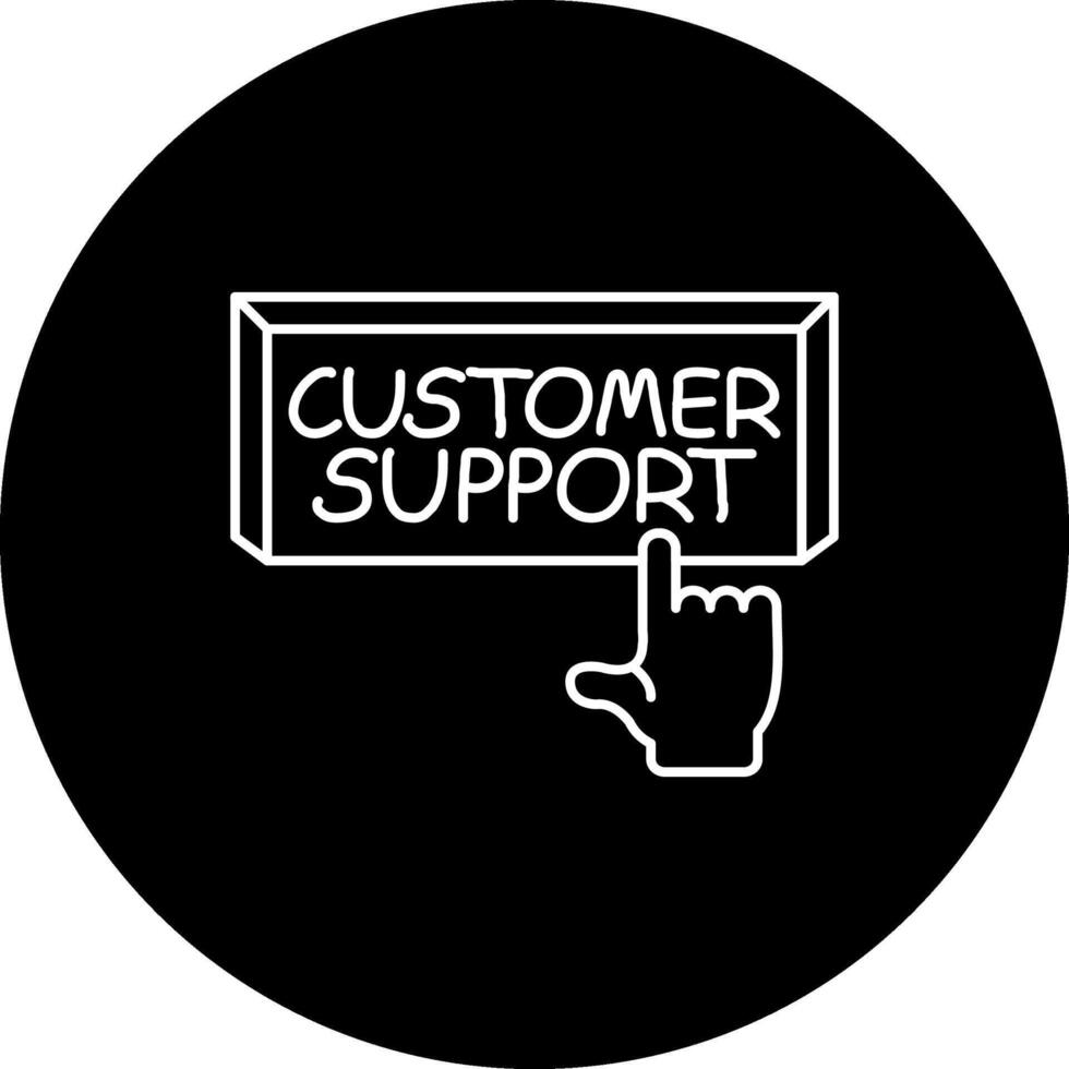 Customer Support Finger Tap Button Balanced Digital Art Layout vector
