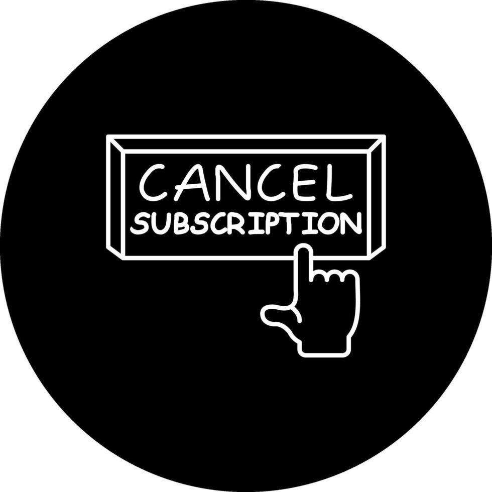 Cancel Subscription Finger Tap Button Clear User Interface Object vector