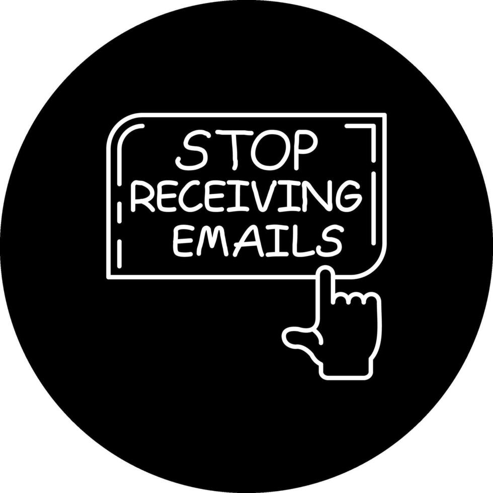 Stop Receiving Emails Finger Tap Button Clear User Interface Object vector