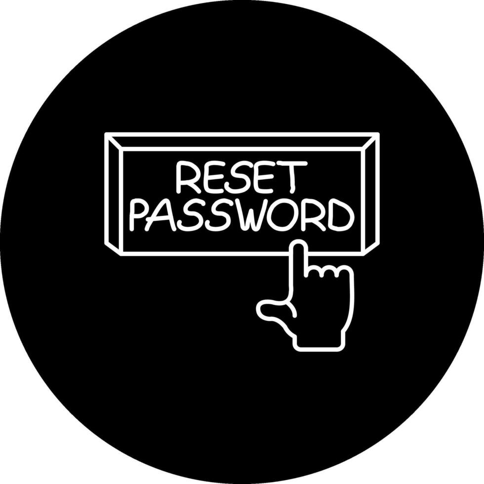 Reset Password Finger Tap Button Elegant Flat Feature vector