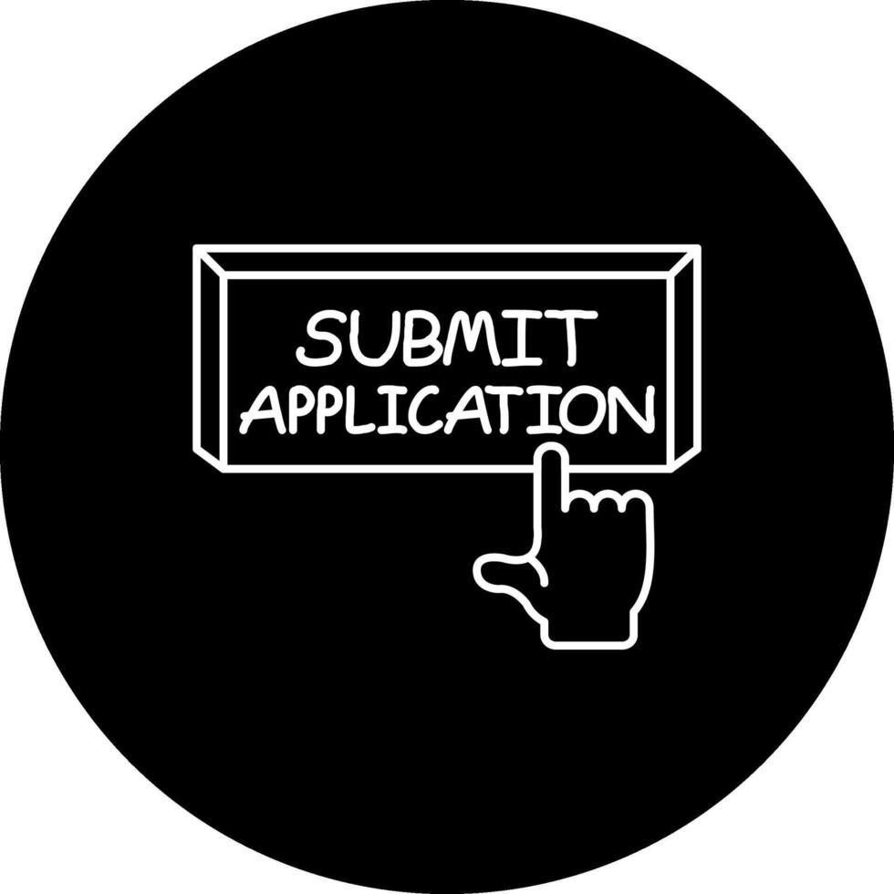 Submit Application Finger Tap Button Professional Digital Art Object vector