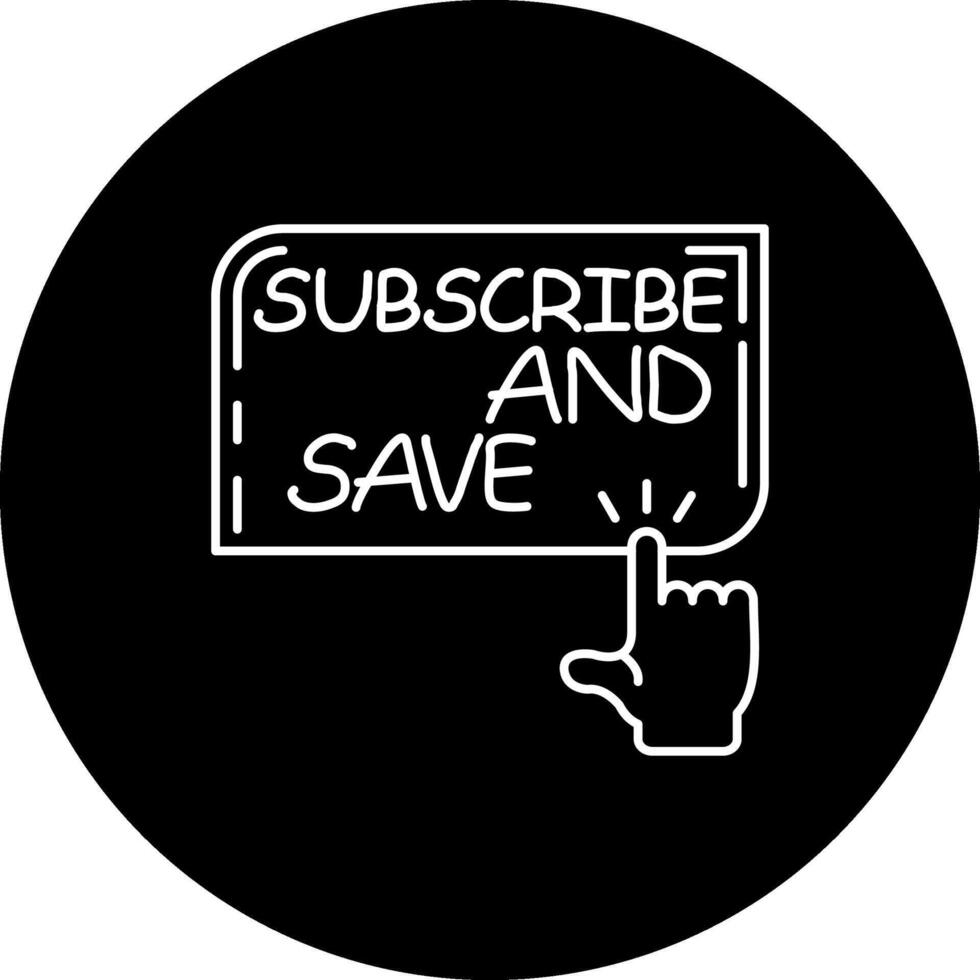Subscribe and Save Finger Tap Button High Resolution Graphic Object vector