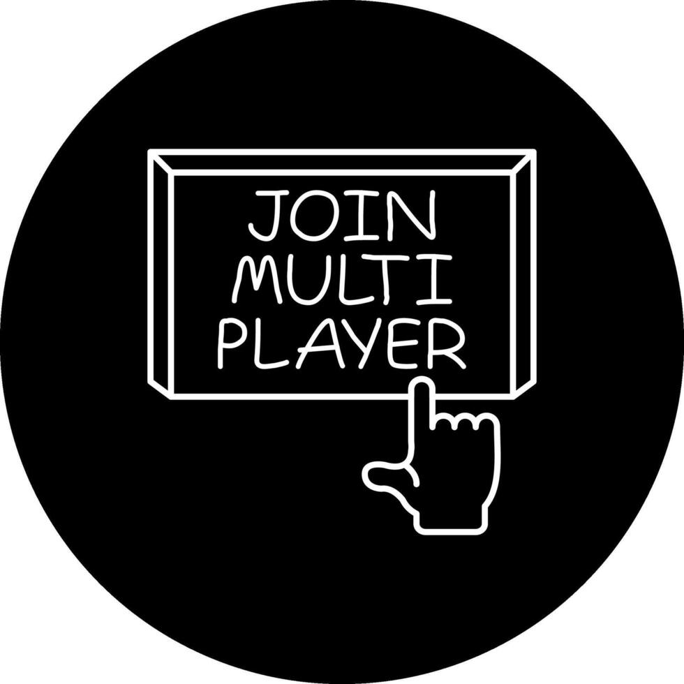 Join Multiplayer Finger Tap Button Abstract Flat Form vector
