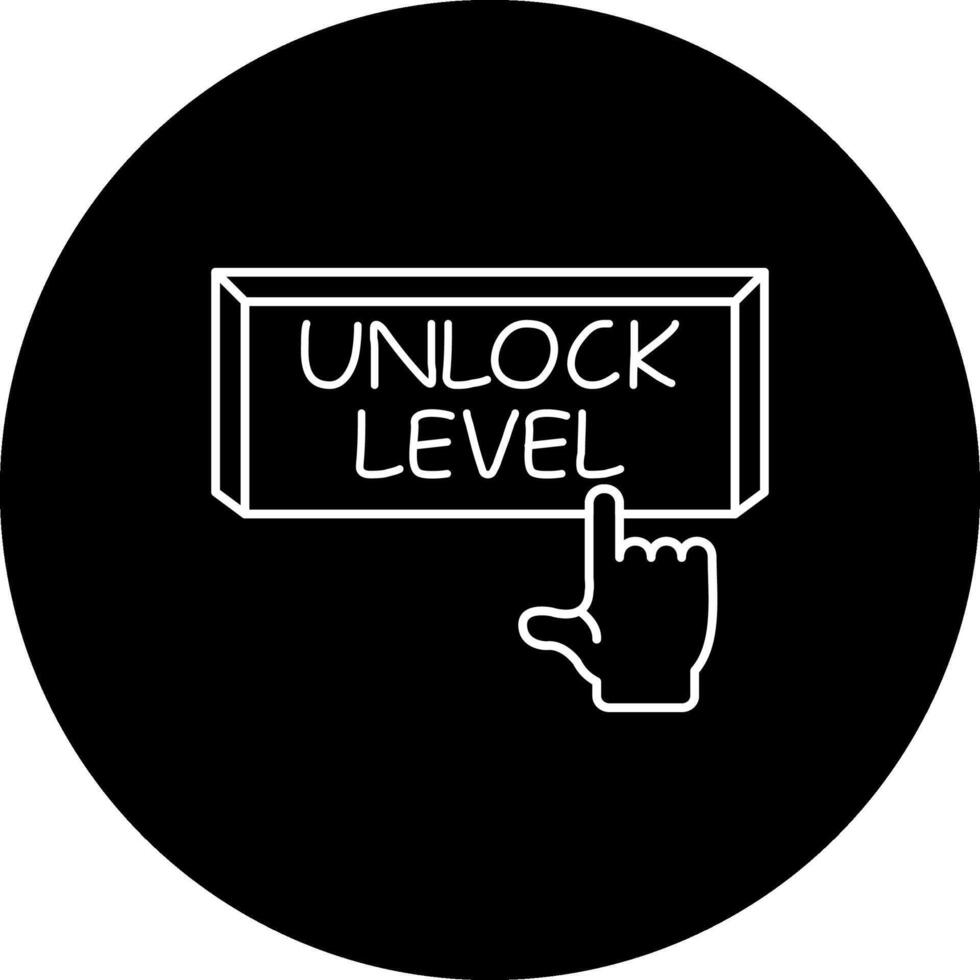 Unlock Level Finger Tap Button Modern Web Interface Asset vector