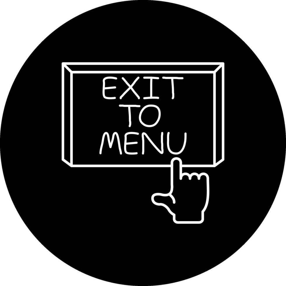 Exit to Menu Finger Tap Button Compact Digital Art Feature vector