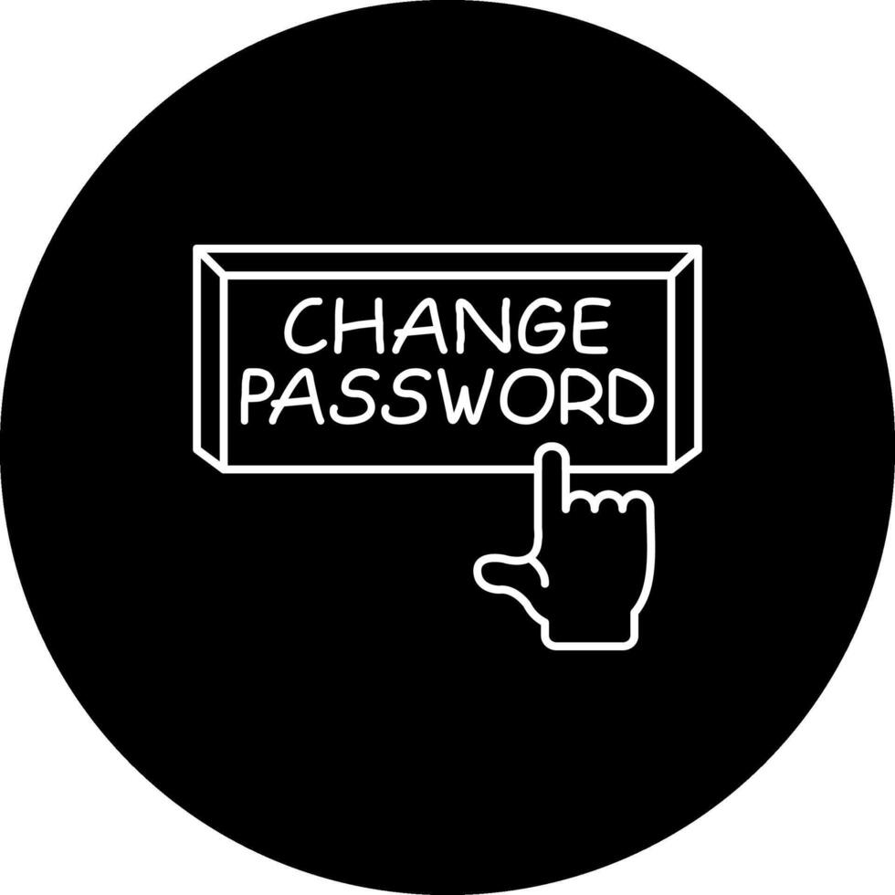 Change Password Finger Tap Button Advanced Branding Design Layout vector