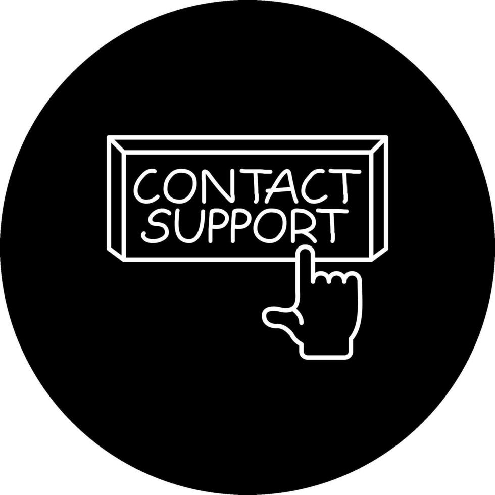 Contact Support Finger Tap Button Dynamic Creative Design Layout vector