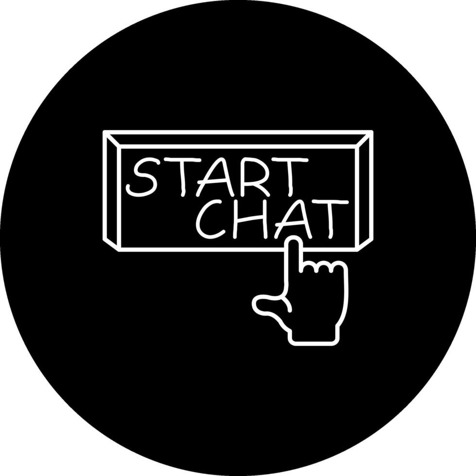 Start Chat Finger Tap Button Innovative Web Graphic Layout vector