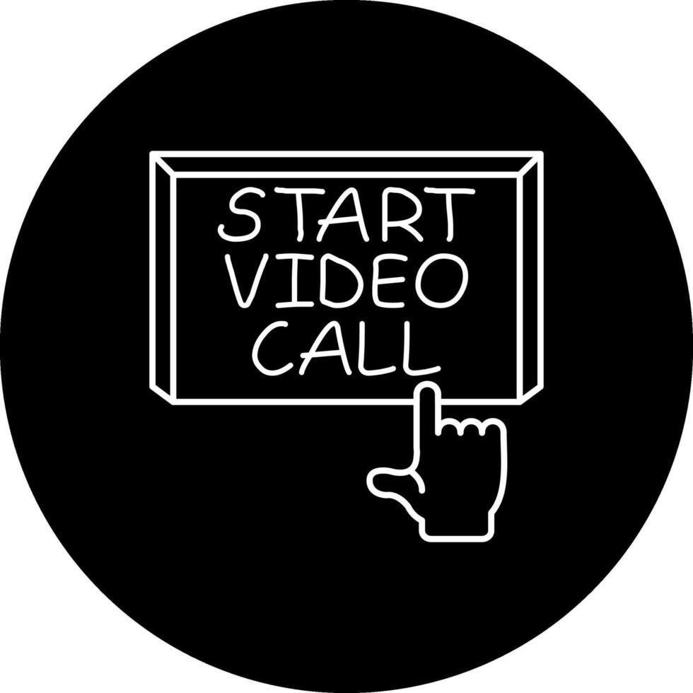 Start Call Finger Tap Button Elegant Product Design Shape vector