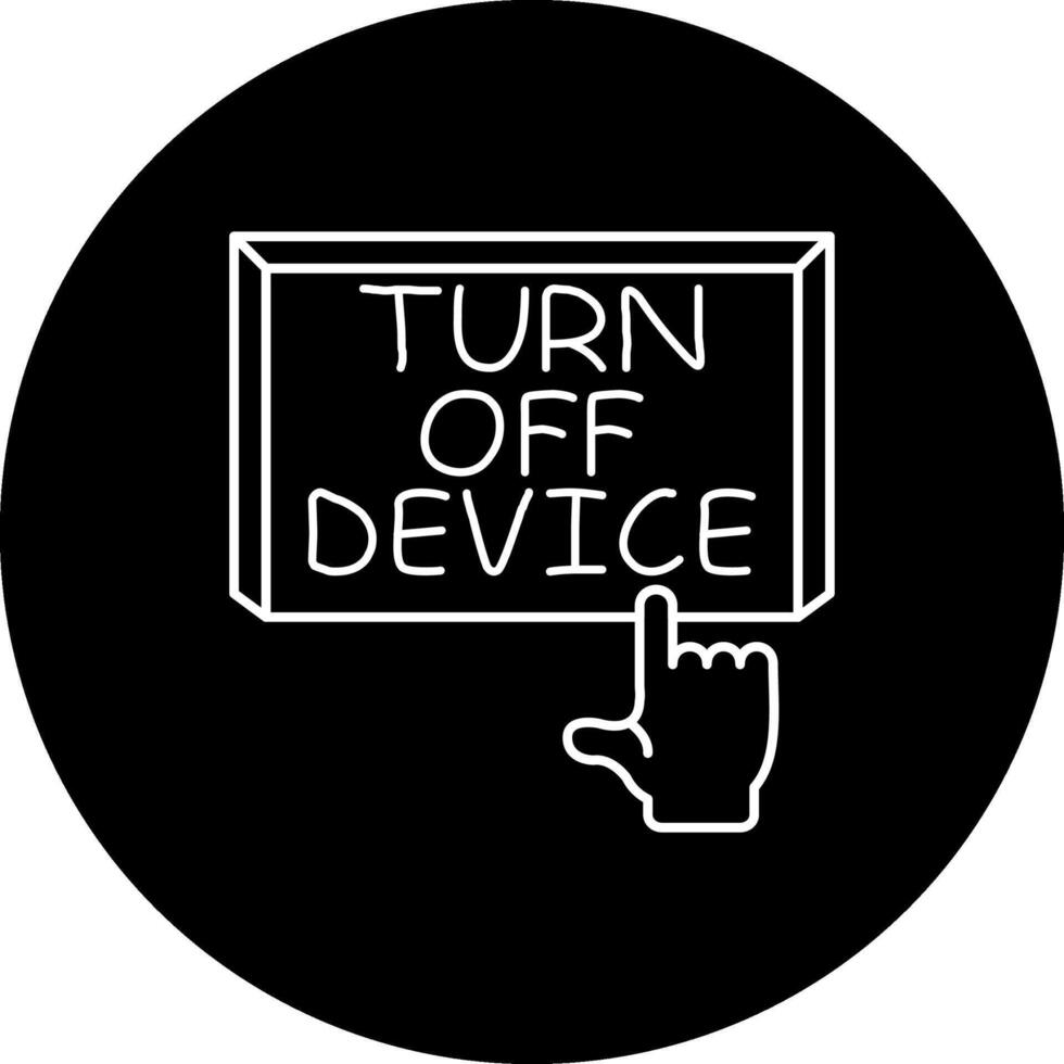 Turn Off Device Finger Tap Button Sophisticated UI Design Object vector