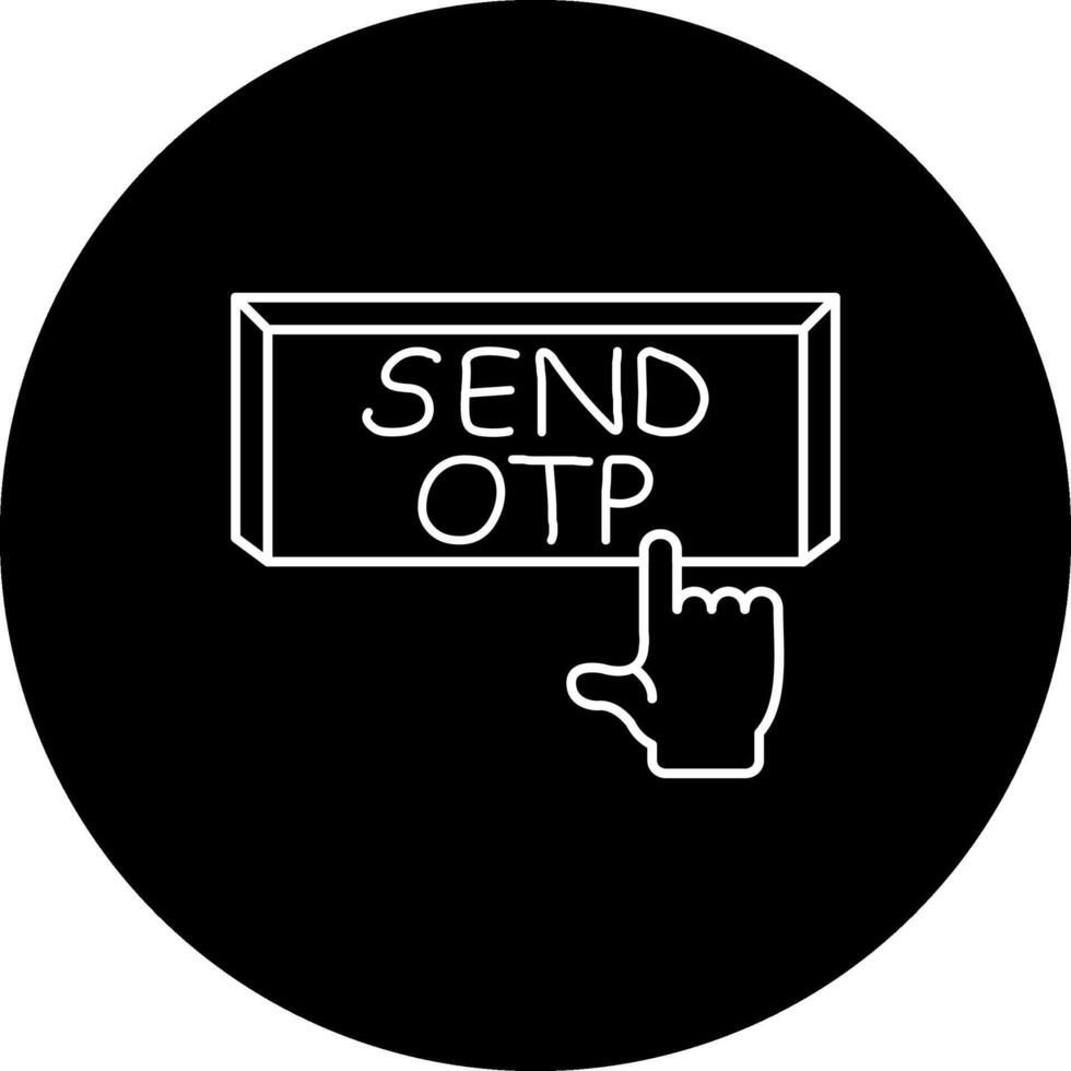 Send OTP Finger Tap Button Modern Web Interface Asset vector