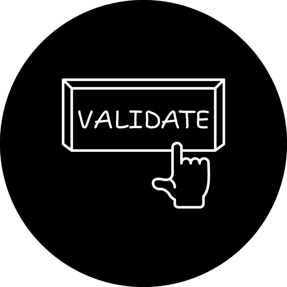 Validate Finger Tap Button Strong Branding Graphic Layout vector
