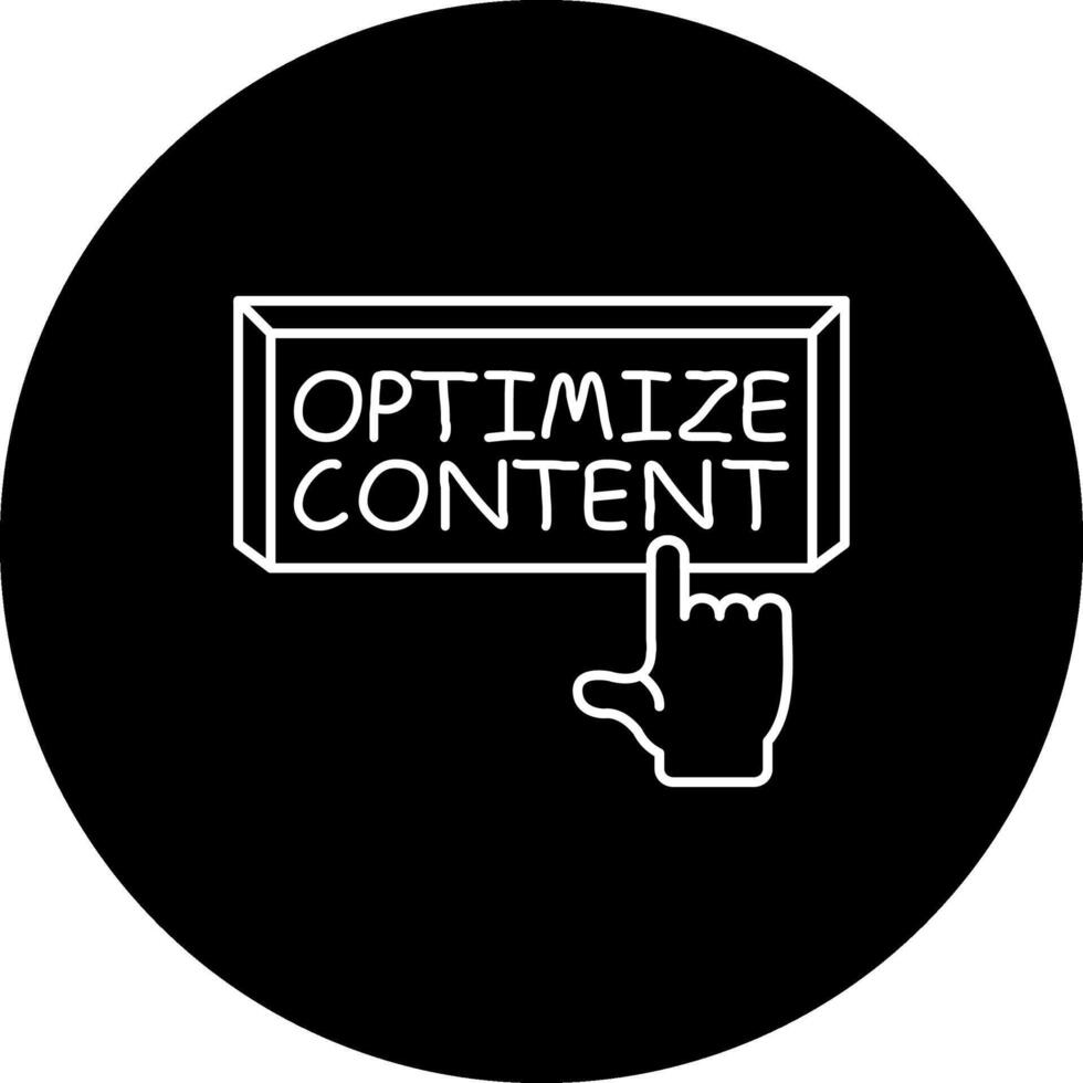 Optimize Content Finger Tap Button Clean User Experience Design vector