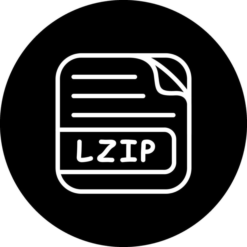 LZIP File Simple Flat Graphic Design vector