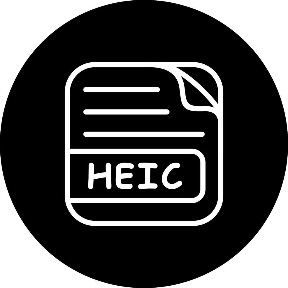 HEIC File Unique Web Interface Form vector
