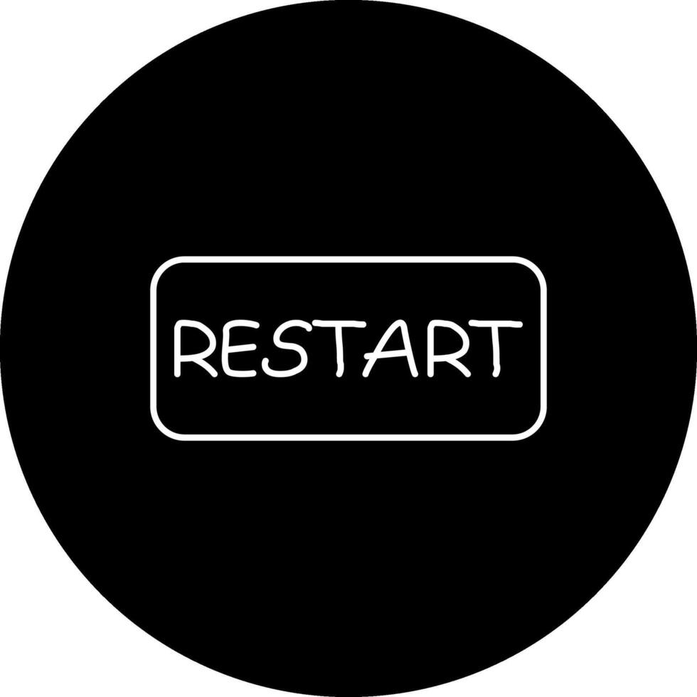 Restart Slim Button Functional Digital Art Element vector
