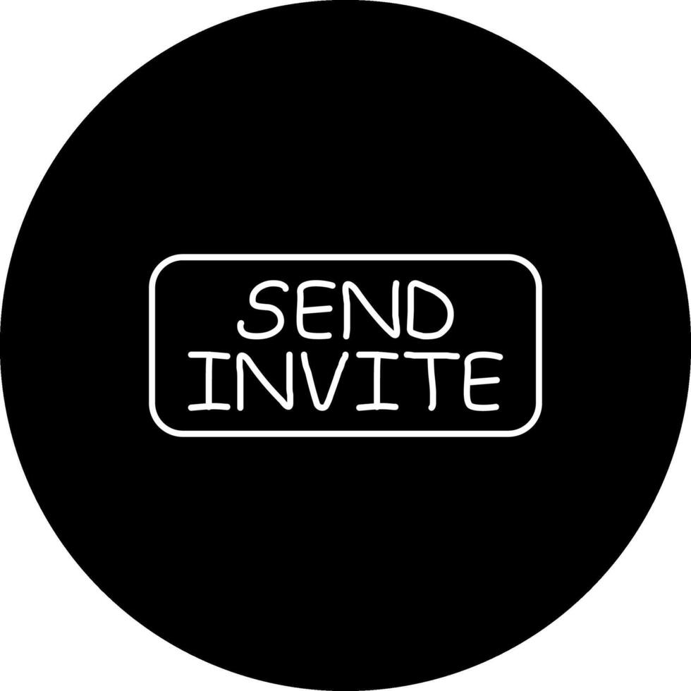 Send Invite Slim Button Advanced Creative Graphic Form vector