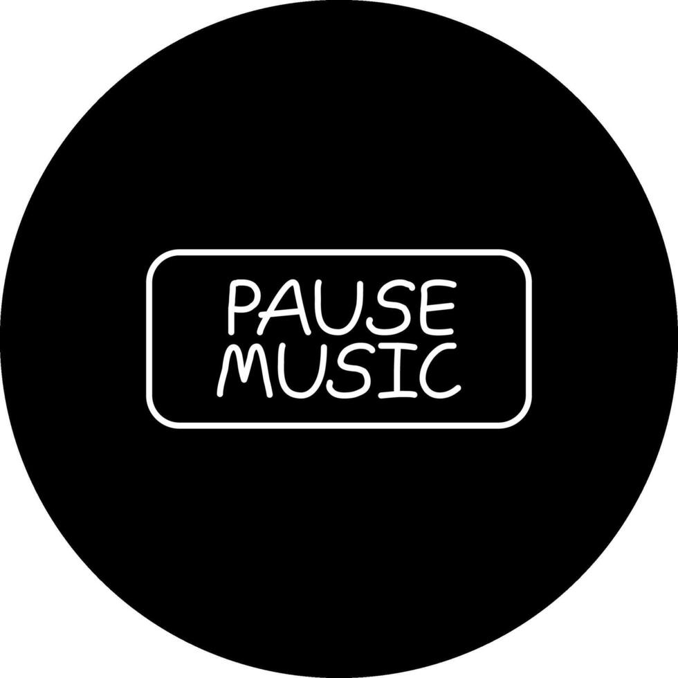 Pause Music Slim Button Dynamic Flat Design Feature vector
