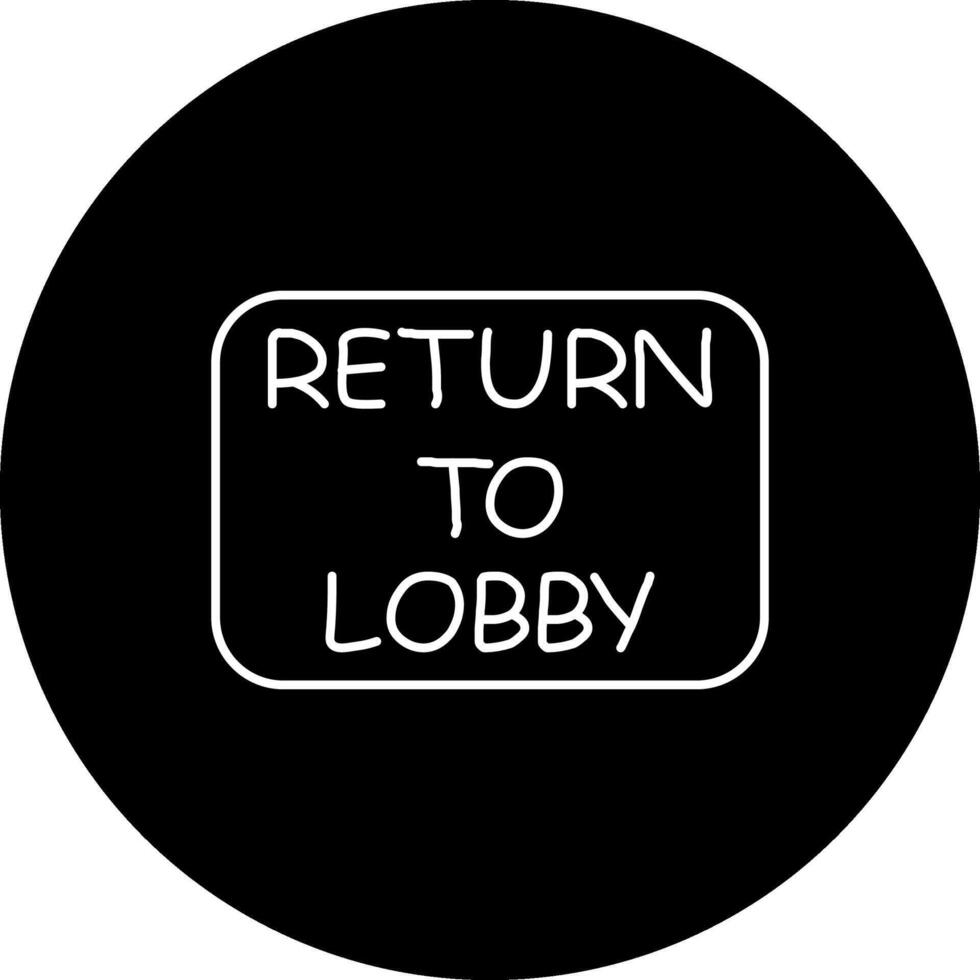 Return to Lobby Slim Button Balanced Modern Graphic Element vector