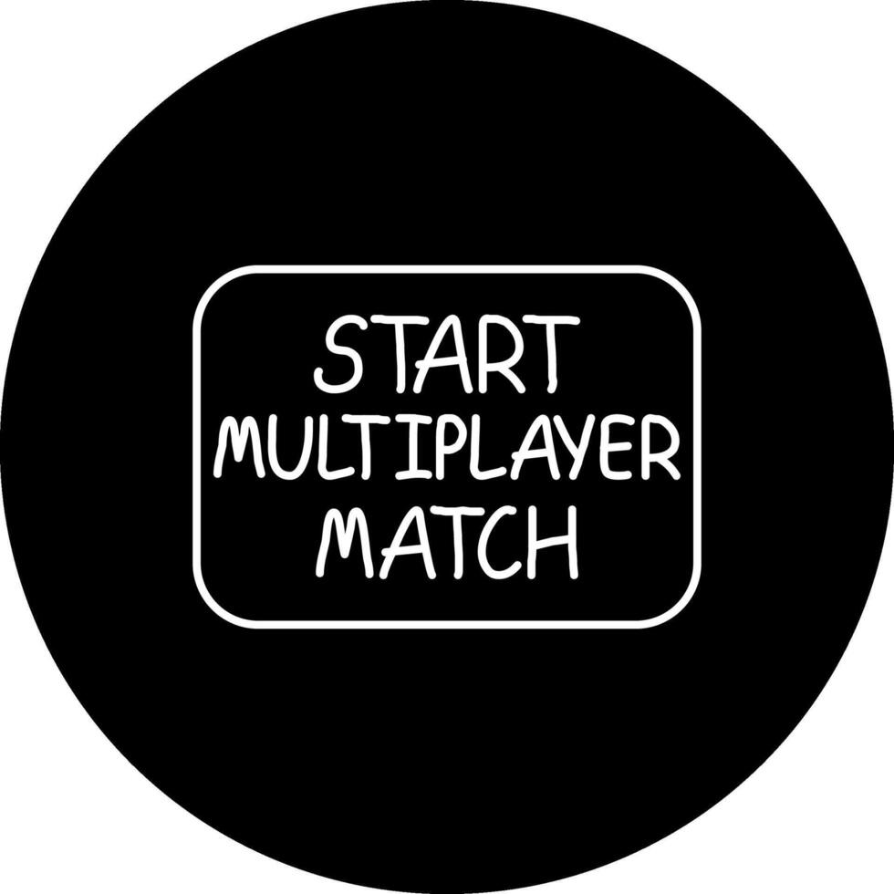 Start Multiplayer Match Slim Button Stylish Design Feature vector