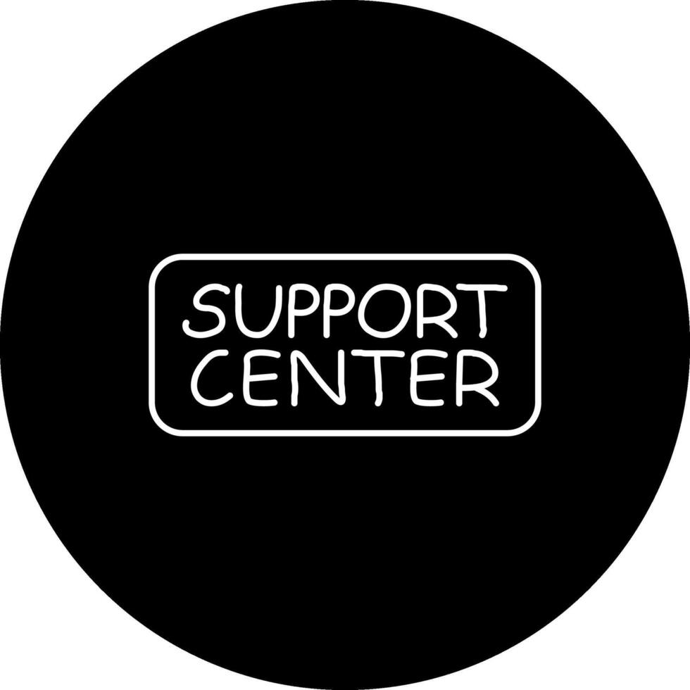 Support Center Slim Button Elegant Modern Design Feature vector