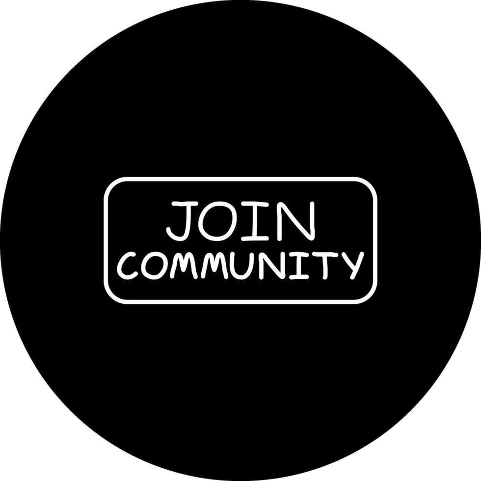 Join Community Slim Button Stylish Design Object vector