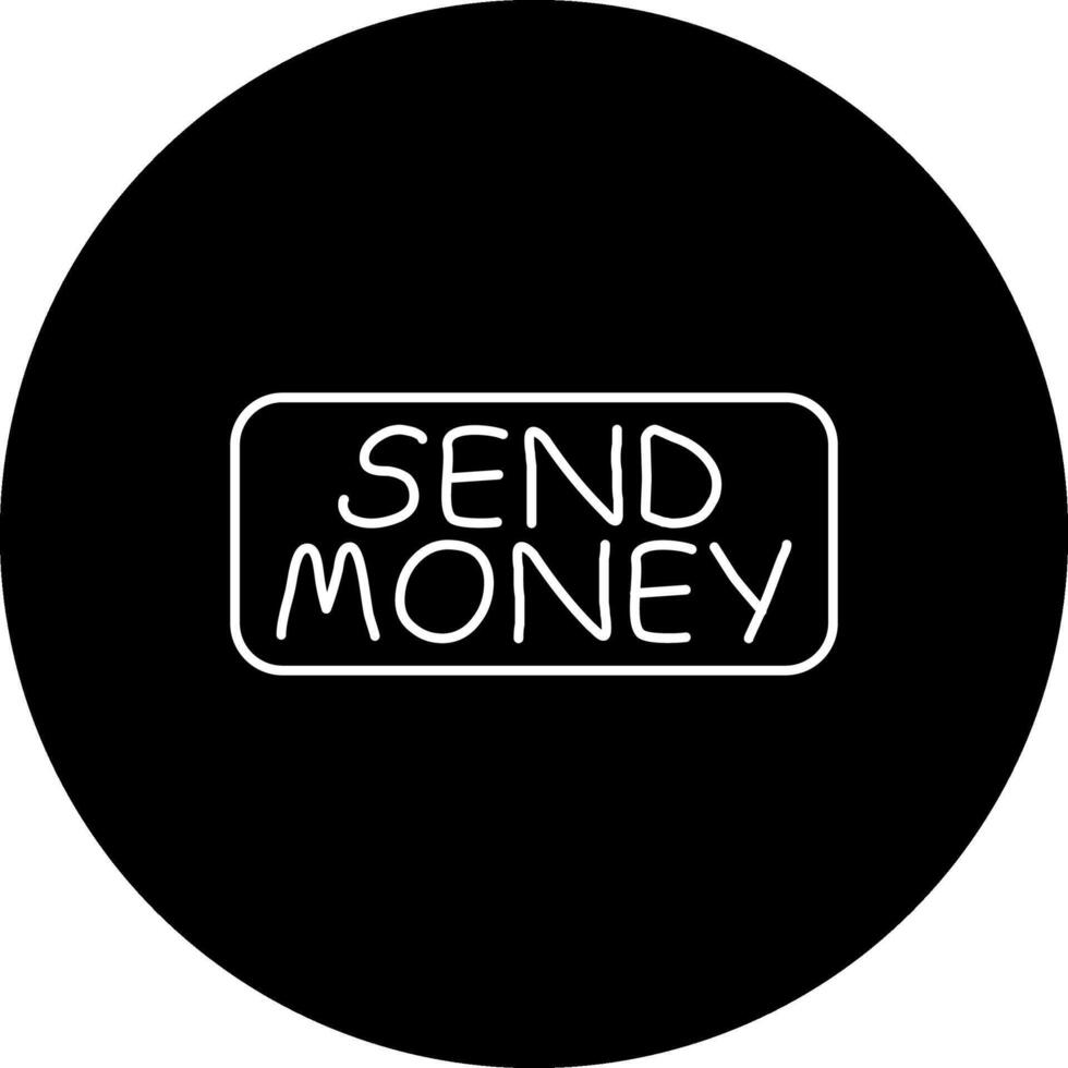 Send Money Slim Button Dynamic Mobile App Symbol vector