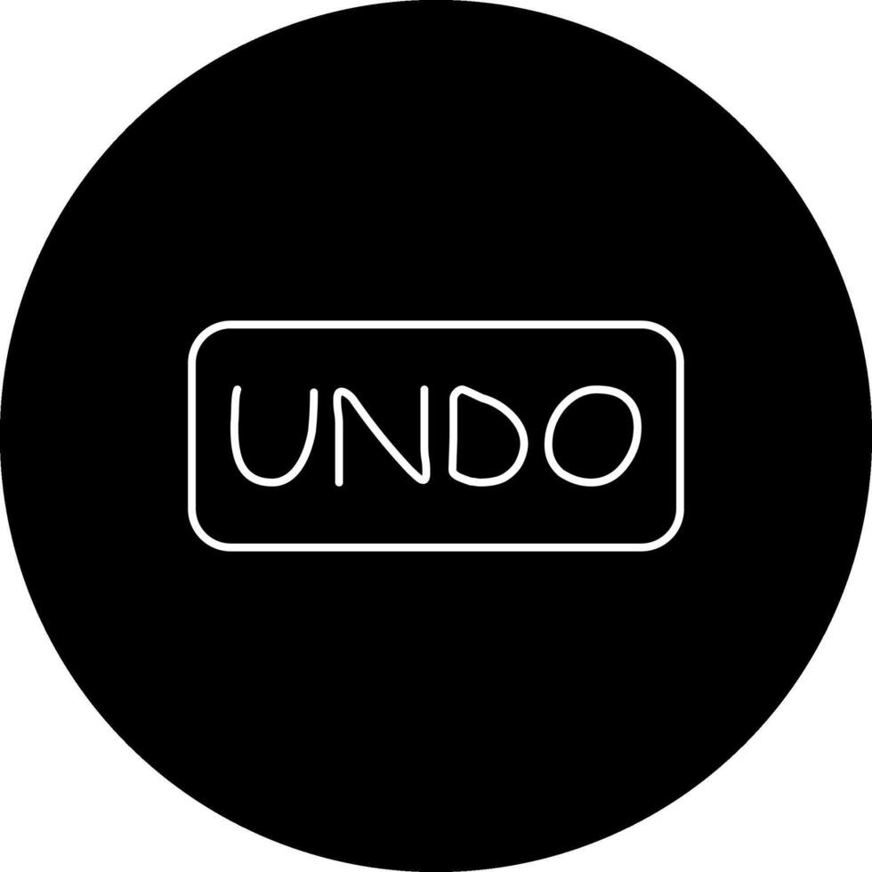 Undo Slim Button Abstract Flat Form vector