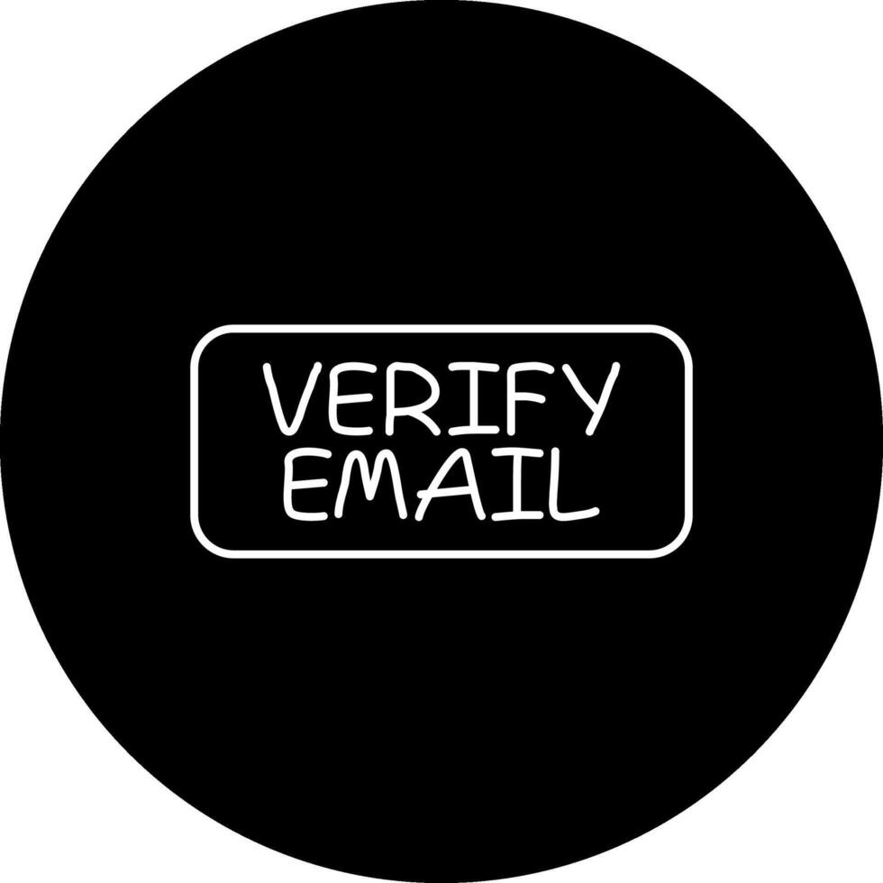 Verify Email Slim Button Simple Flat Graphic Design vector