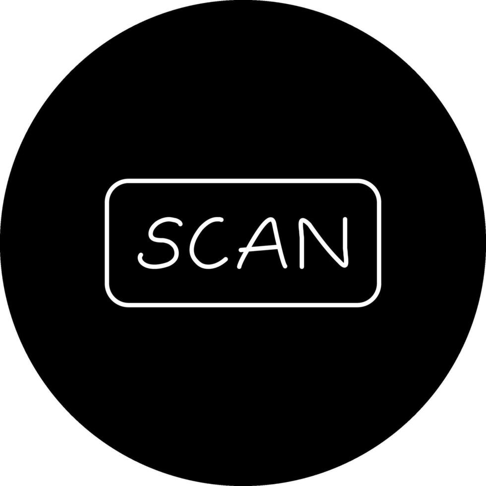 Scan Slim Button Clear User Interface Object vector