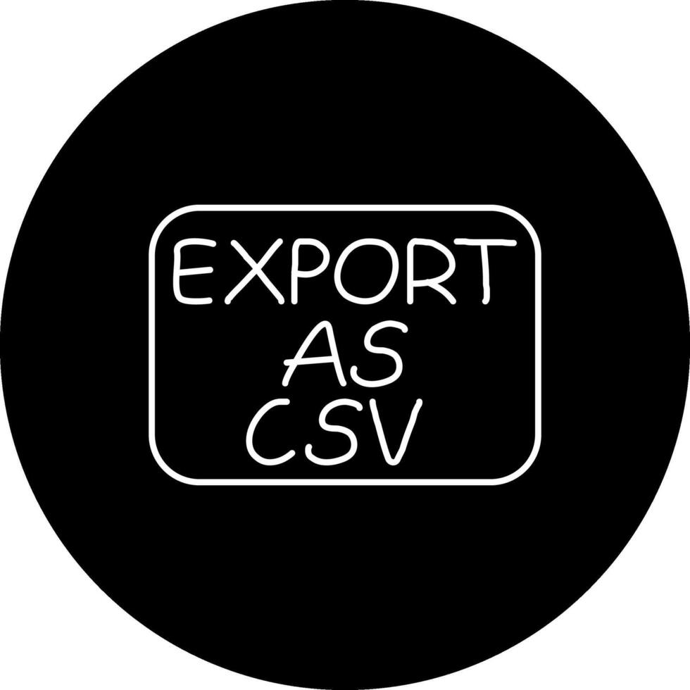 exportar como csv Delgado botón sencillo digital Arte concepto vector