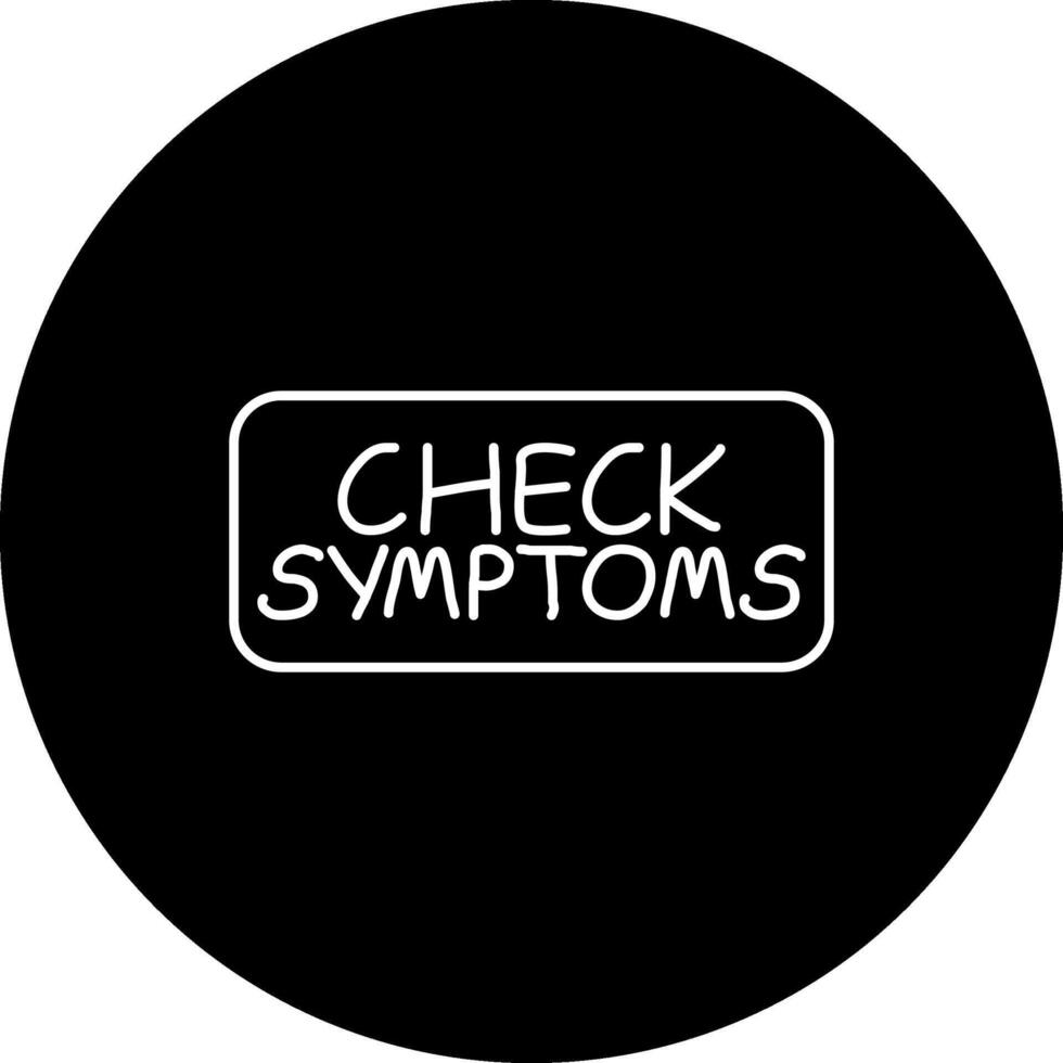 Check Symptoms Slim Button Functional User Interface Symbol vector