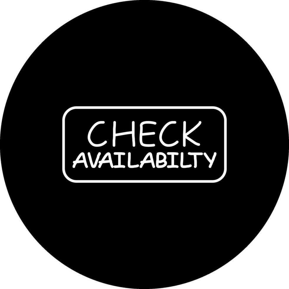 Check Availability Slim Button Simple Digital Art Concept vector