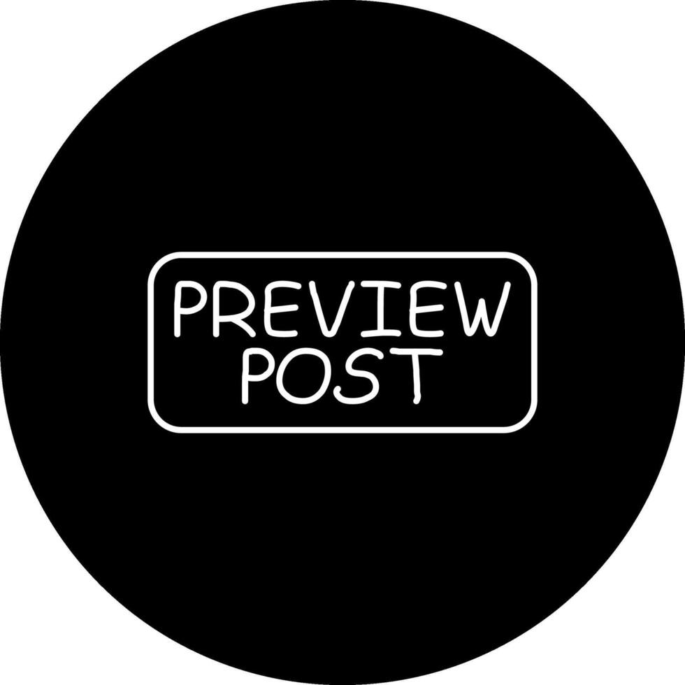 Preview Post Slim Button Dynamic Flat Design Feature vector