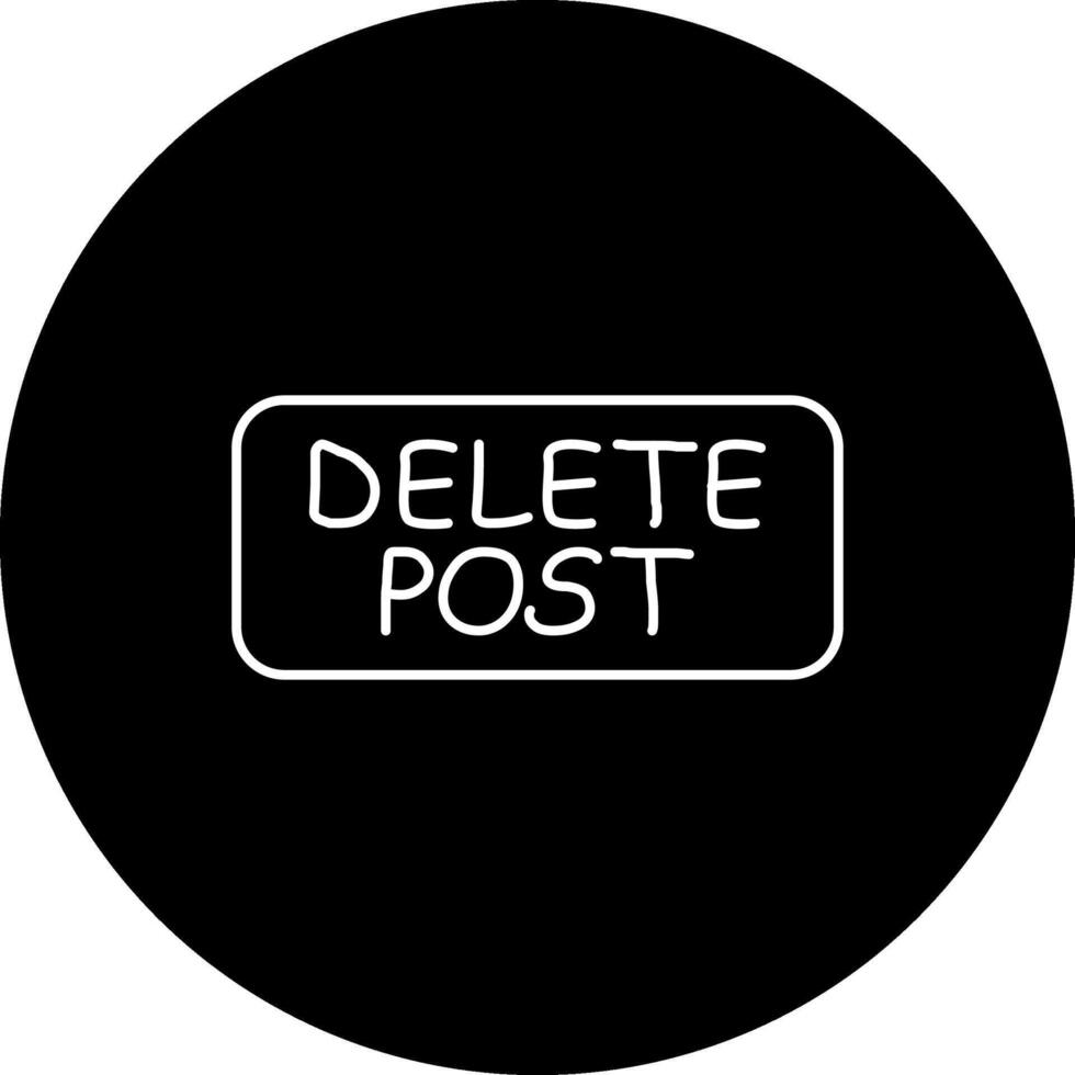 Delete Post Slim Button Distinct Creative Design Object vector