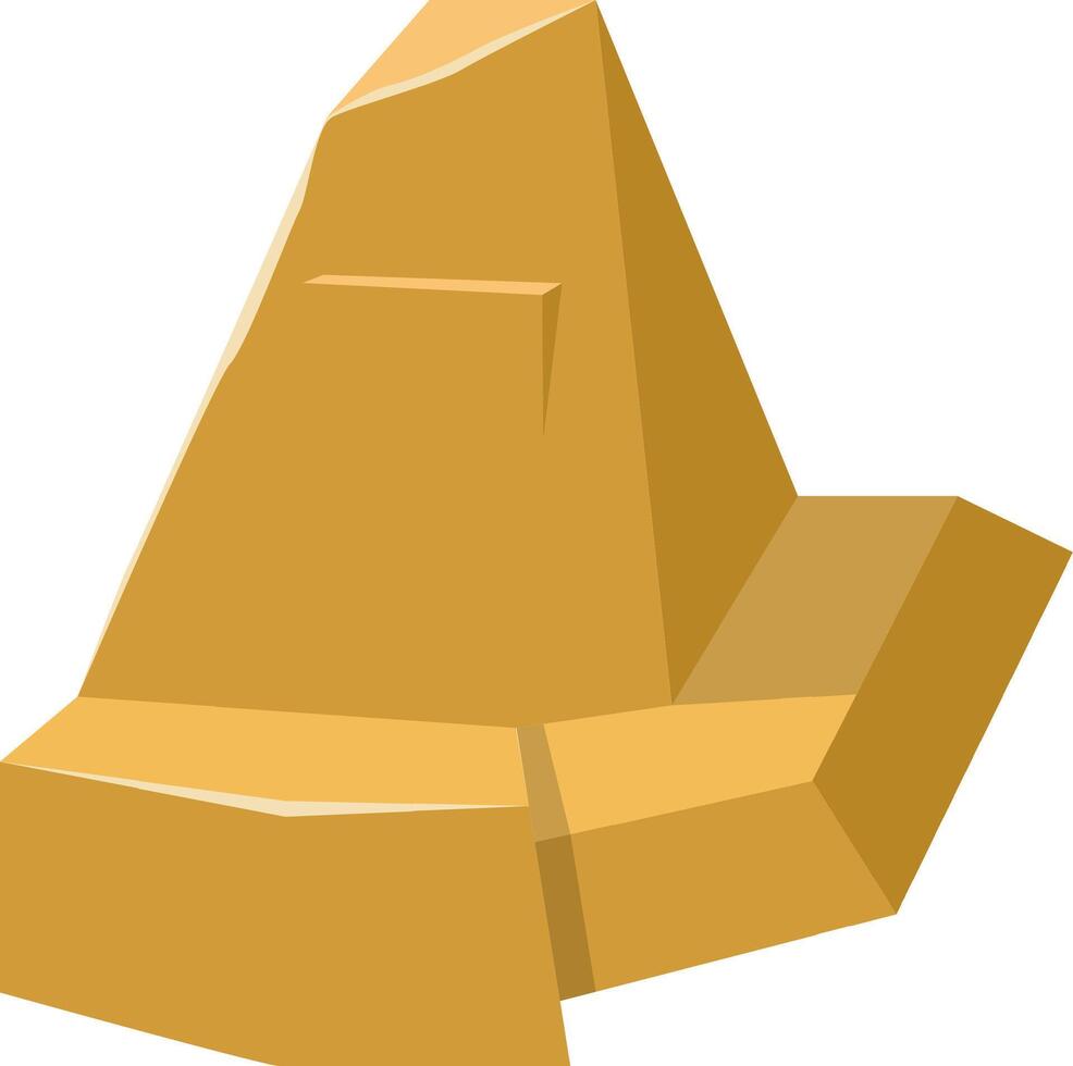 Gold nugget object representing wealth and treasure vector