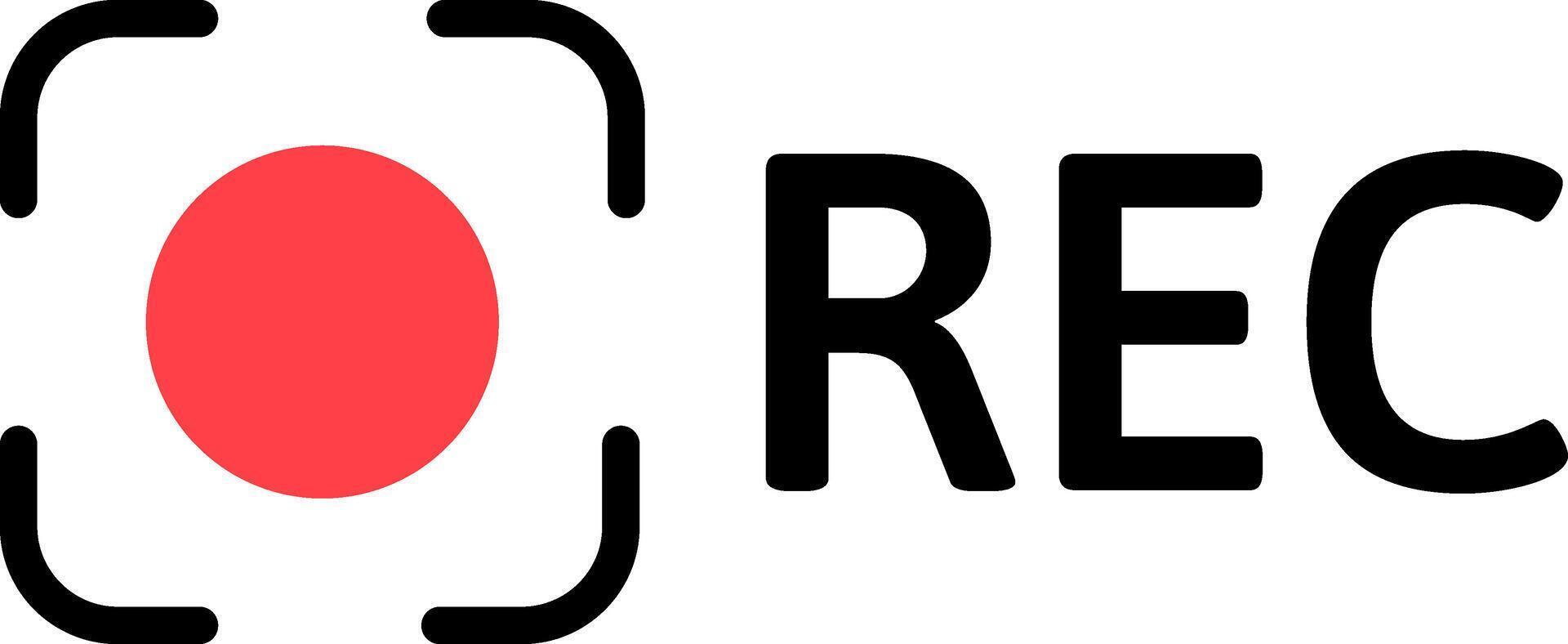 Recording in progress icon symbol for broadcasting vector