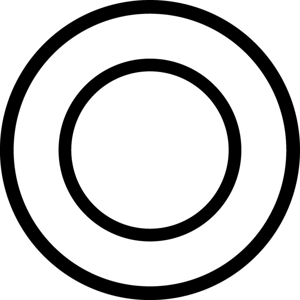 Concentric circles abstract geometric black target symbol vector