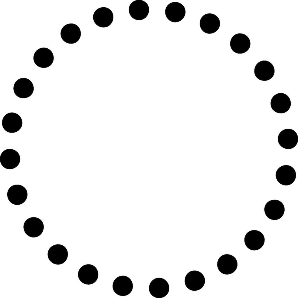 Black dots showing circular loading progress icon vector