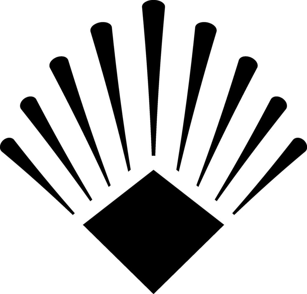 Art deco sun rays burst abstract design element vector