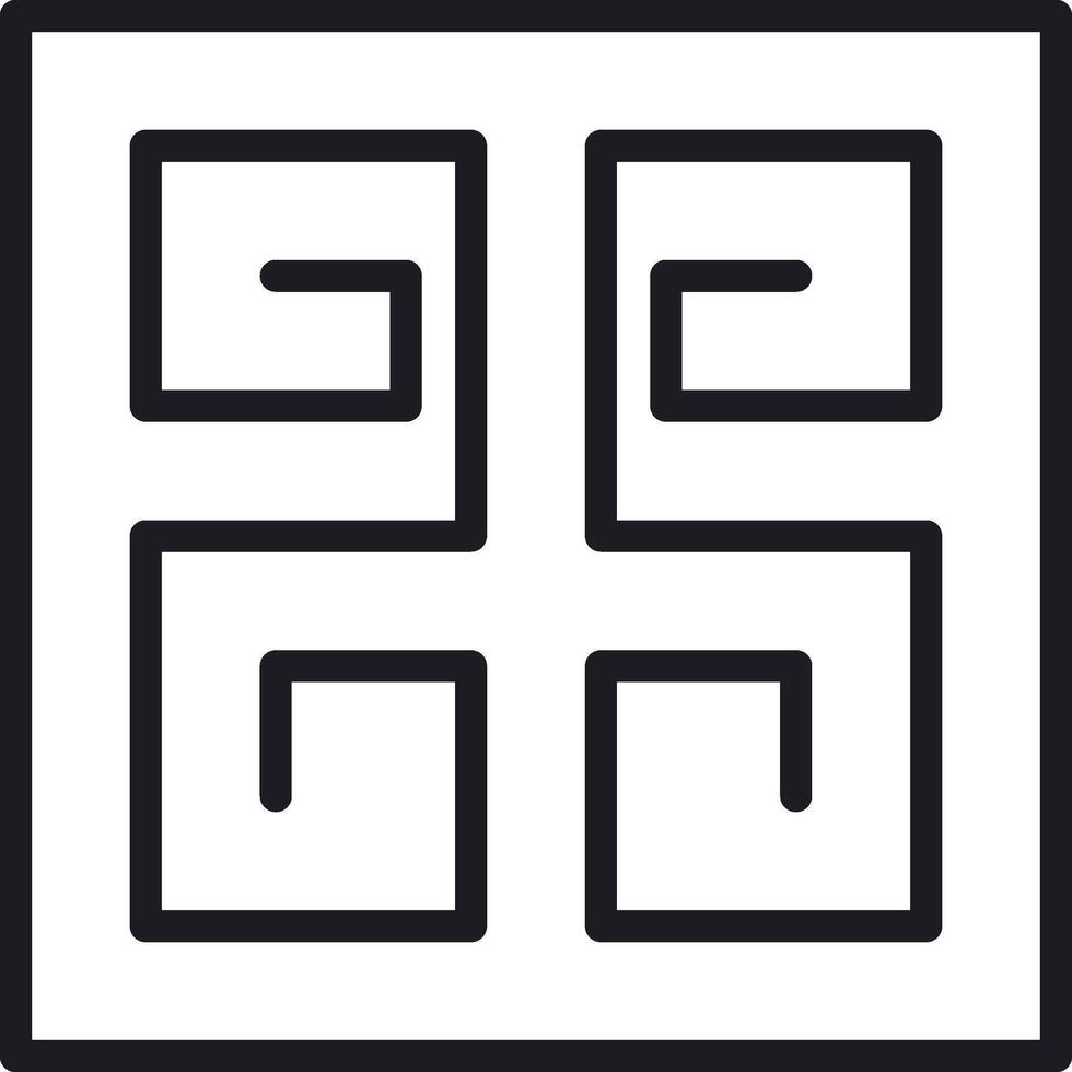 Black and white abstract geometric pattern design element vector