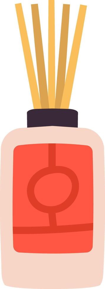 Reed diffuser creating home fragrance and aromatherapy scent vector