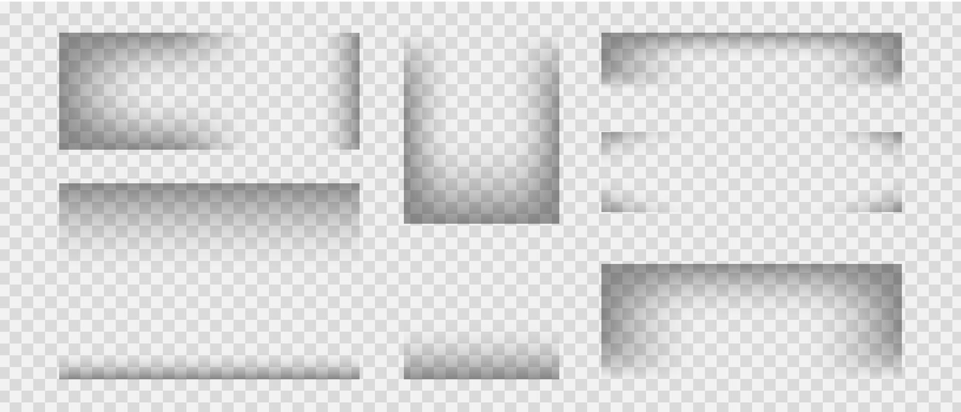 Transparent shadow boxes for design usage vector