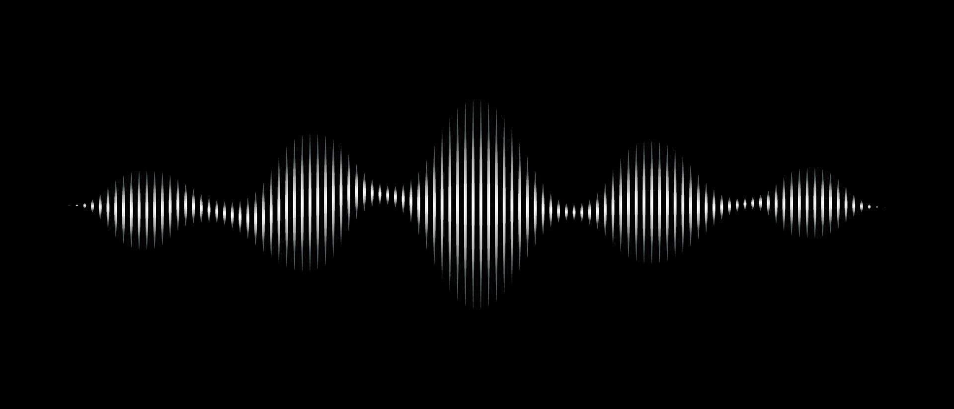 Black and white sound wave image vector