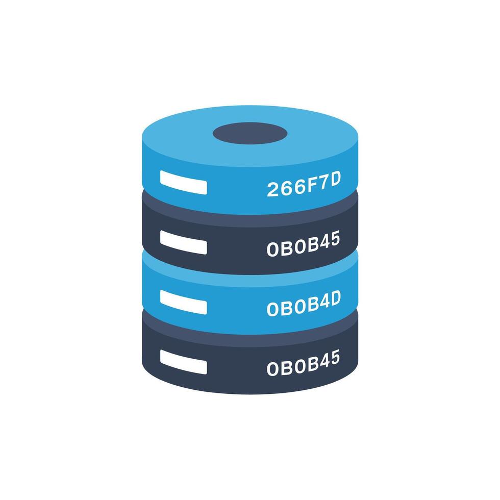 Stack Three Blue Disks Illustration vector