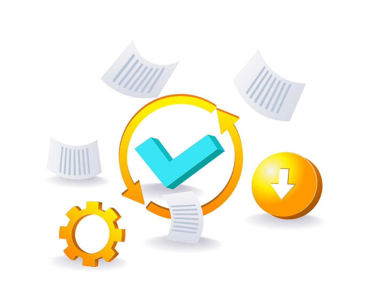 validation check for digital data illustration vector