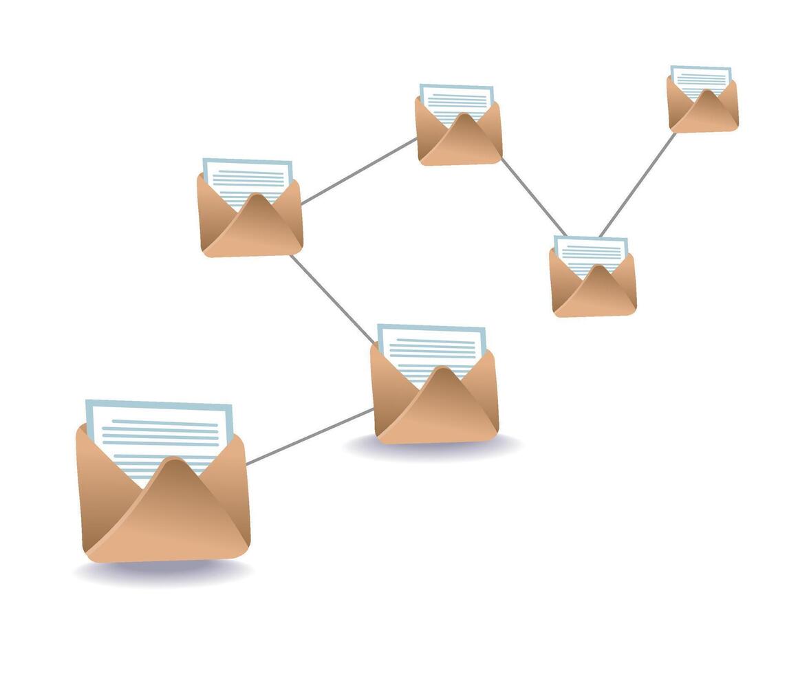email network symbol representing digital communication and online connectivity vector
