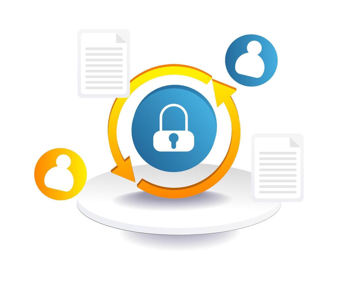 digital security symbol for data protection systems vector