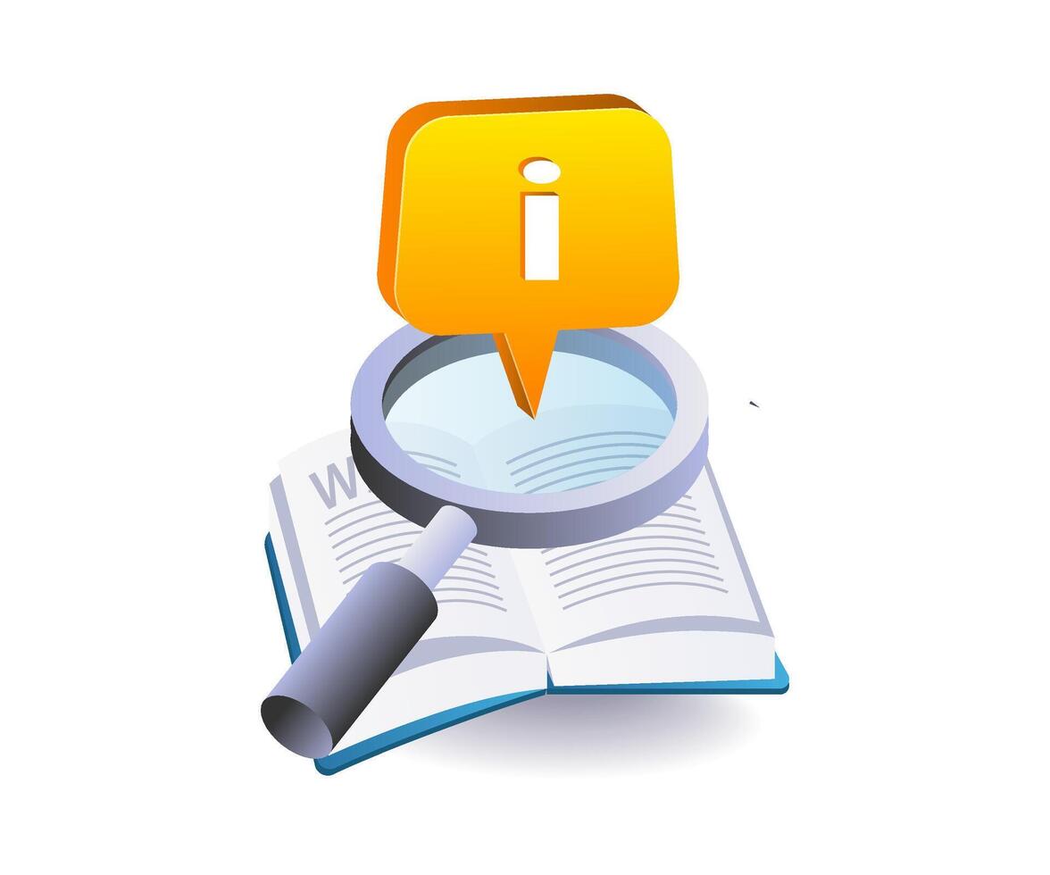 Discover useful information in books for learning and education vector